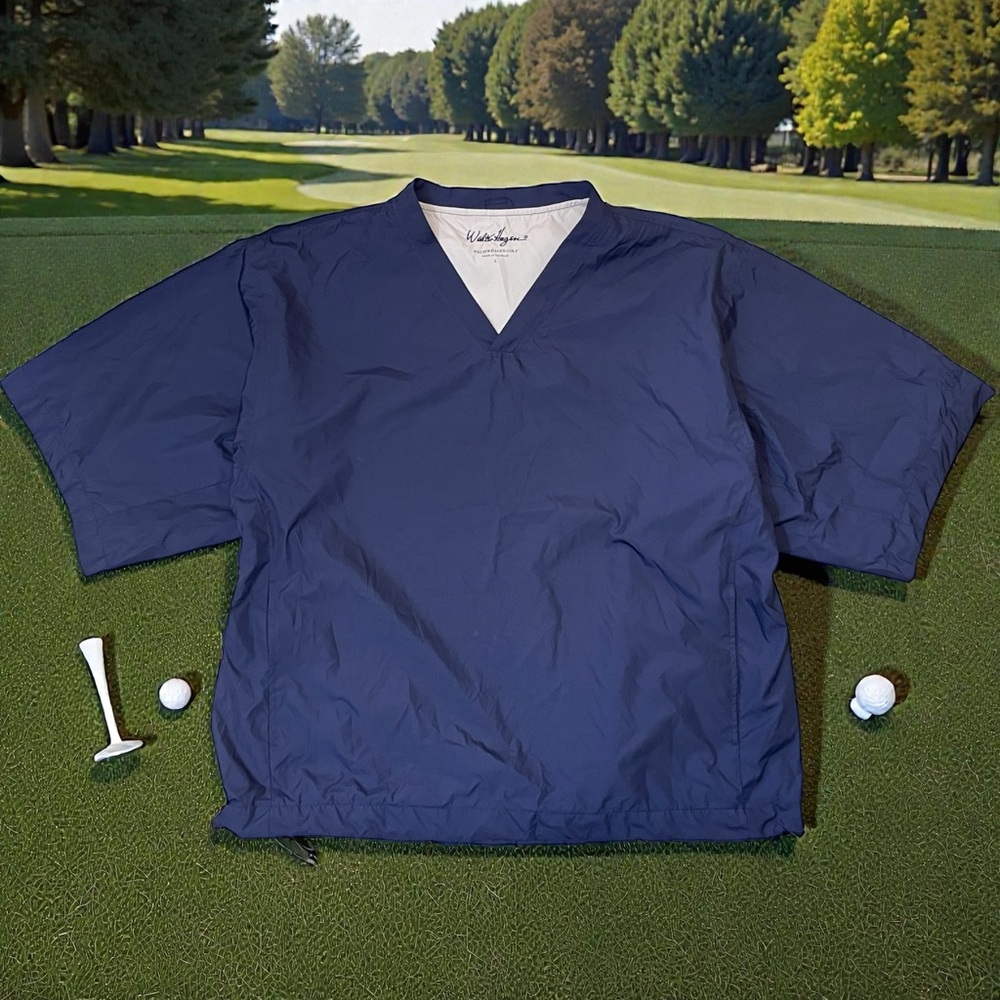 Walter Hagen Men’s Blue Short Sleeve Golf Windbreaker. Size Large